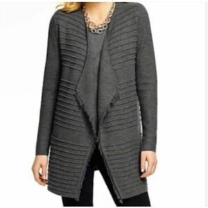 Talbots Merino Wool Open Fringe Cardigan. NWOT